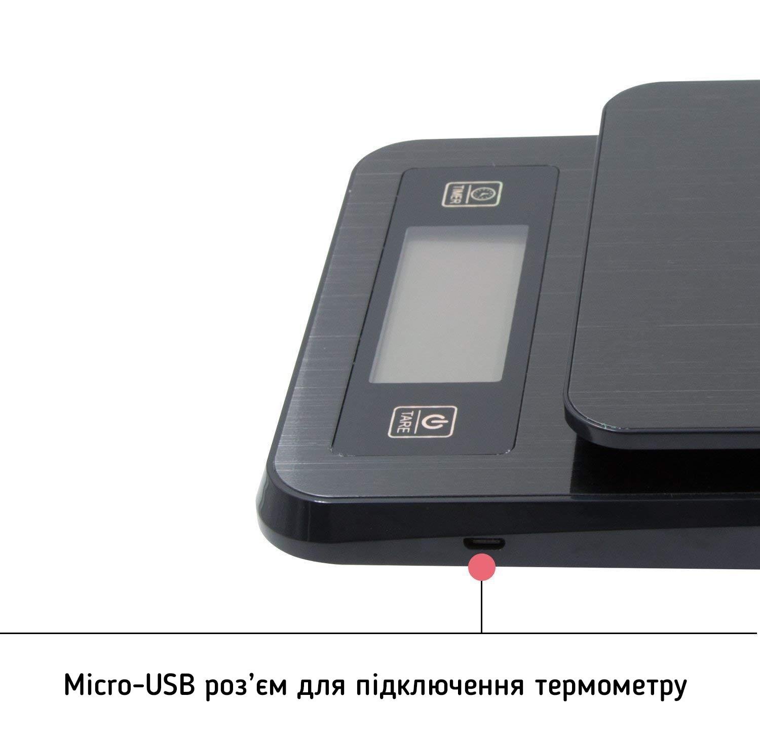 Весы электронные кофейные с термометром Zally Coffee Drip Scale K308 - фото 3