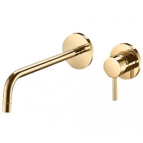 Змішувач для умивальника одноважільний настінного монтажу Paffoni Light LIG006HG70 Золотий (173894)