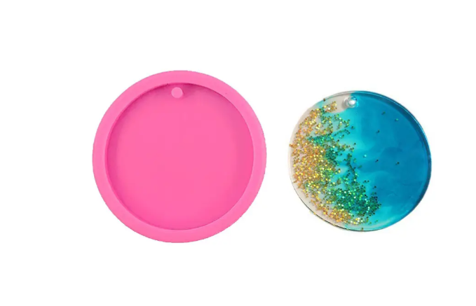 Молд силіконовий для брелка 4 см Рожевий (41162)