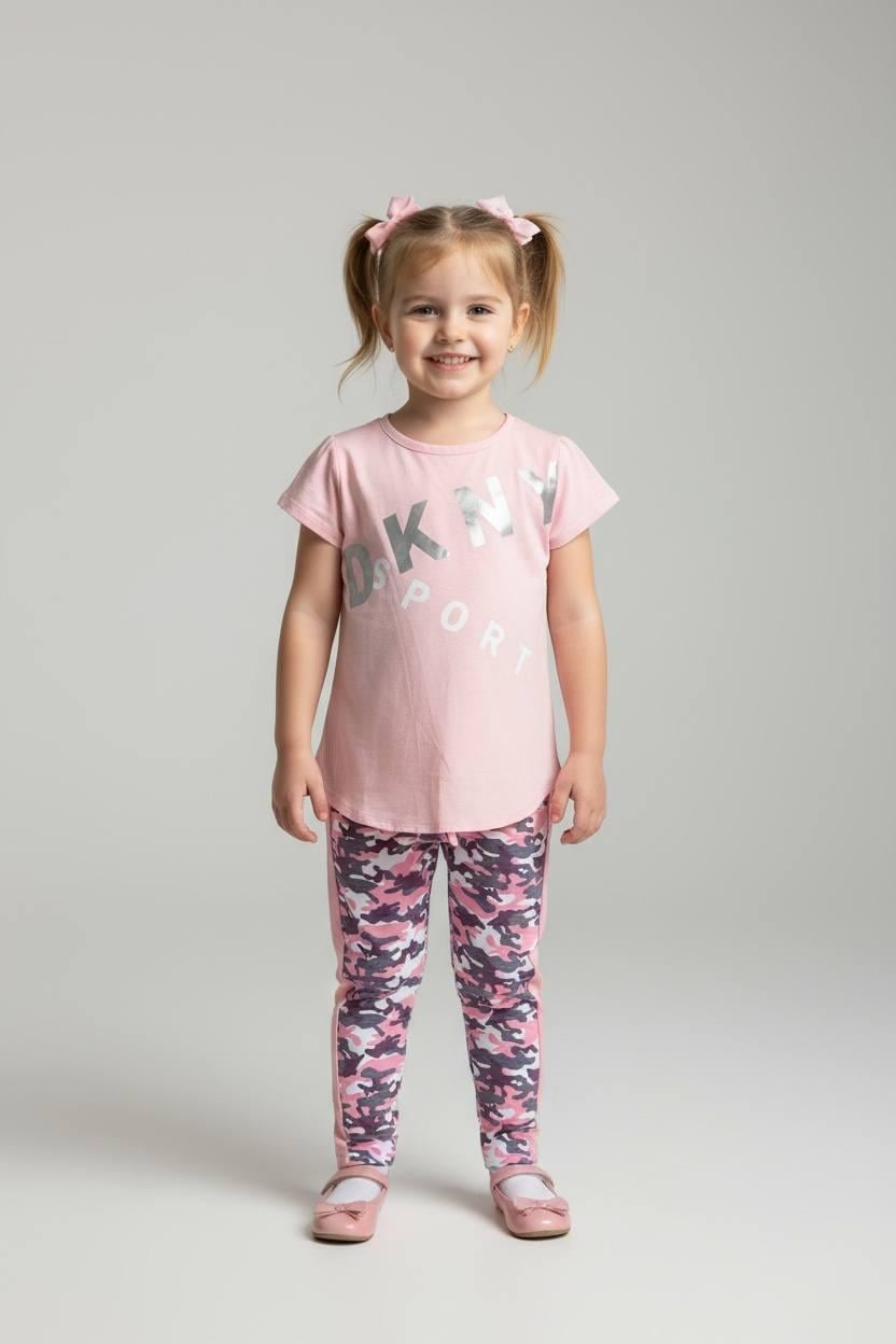 Комплект DKNY туніка і штани 116 см Рожевий