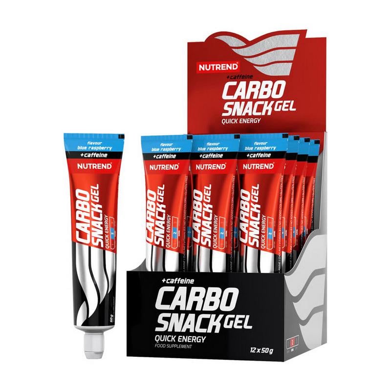 Енергетичний гель з кофеїном і бета-аланіном Nutrend Carbo Snack with caffeine 50 г Блакитна малина