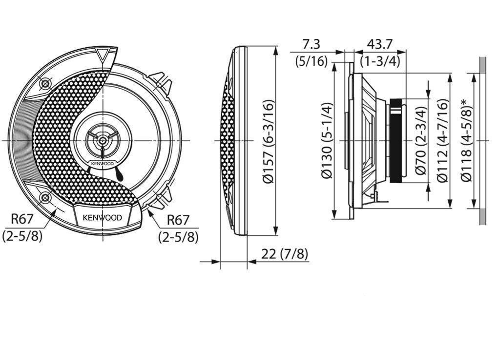 Автоакустика коаксіальна Kenwood KFC-S1366 (480124) - фото 4