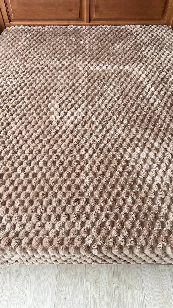 Плед-покривало теплий Соти 3Д велюровий плюшевий двоспальний Темно-бежевий (Е5100-02) - фото 8 Плед-покривало теплий Соти 3Д велюровий плюшевий двоспальний Темно-бежевий (Е5100-02) - фото 8