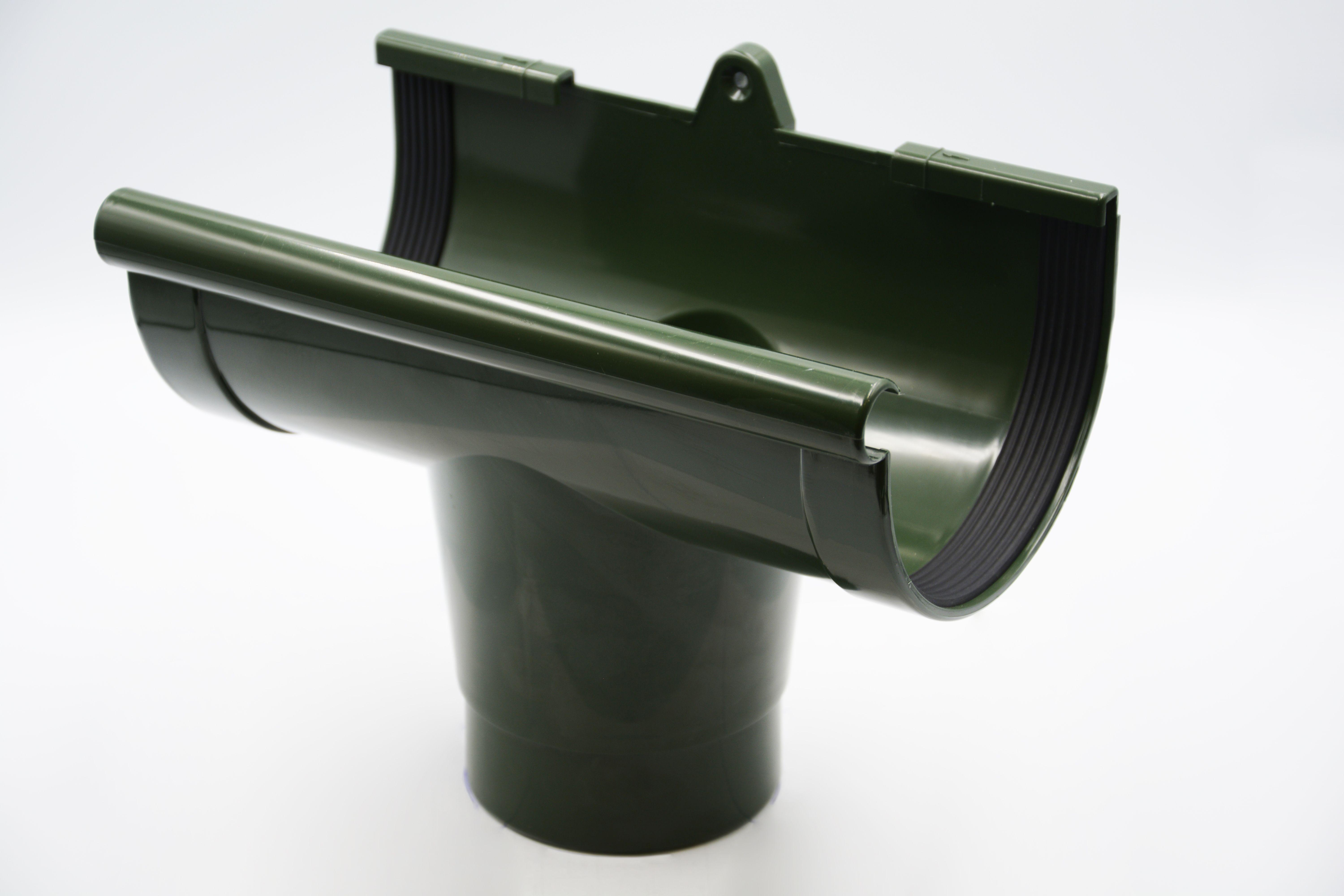 Воронка водосточного желоба RAINWAY D 130х100 мм RAL 6009 Зеленый (10.130.04.003.RW)