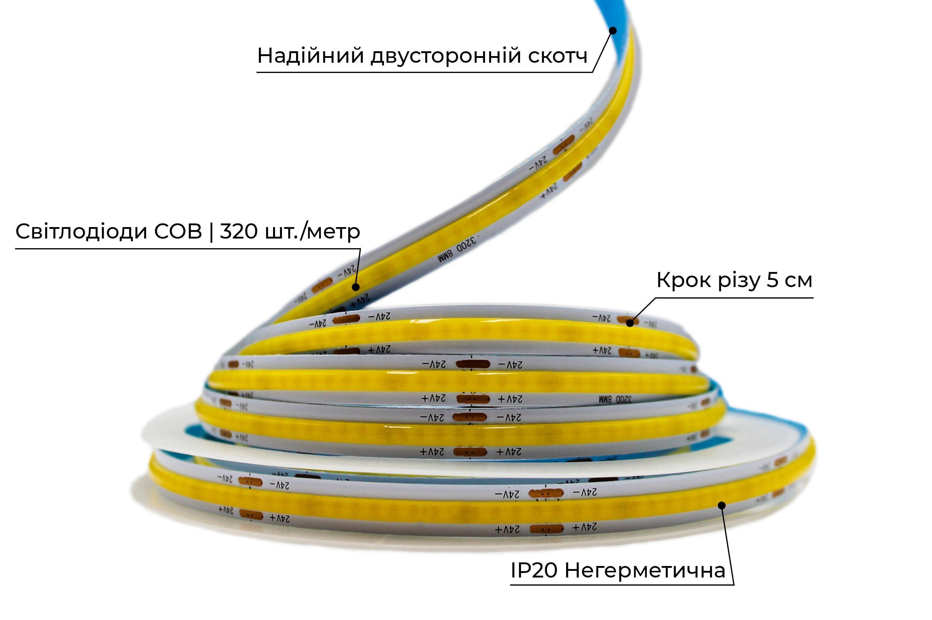 Светодиодная лента Prolum СОВ 320 LED IP20 Series-PRO 24V Белый (28522730) - фото 3 Светодиодная лента Prolum СОВ 320 LED IP20 Series-PRO 24V Белый (28522730) - фото 3
