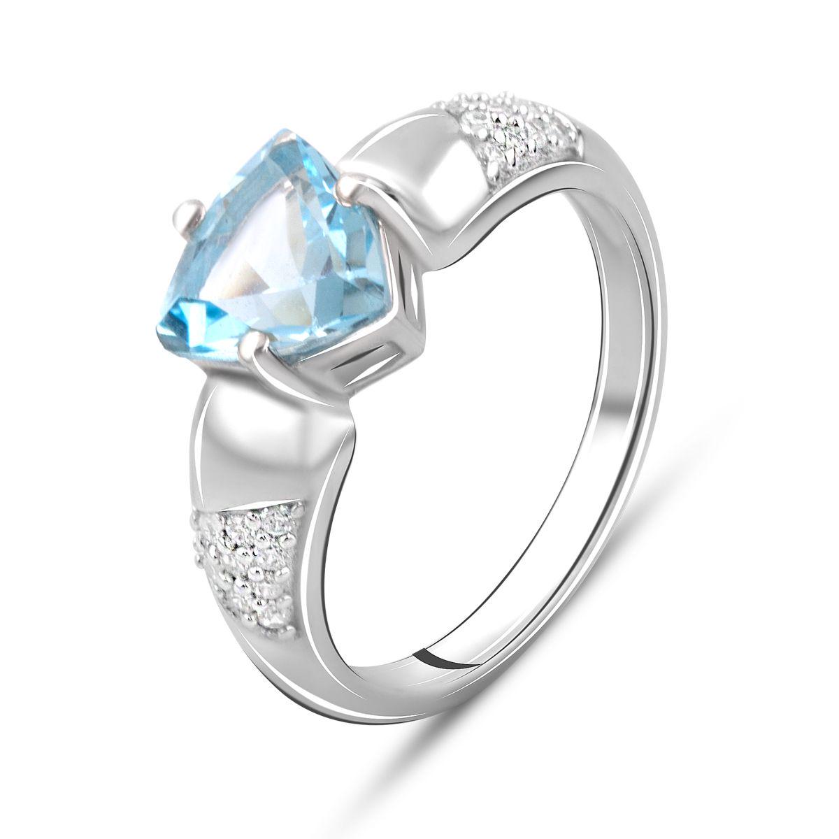 Кольцо серебряное с натуральным топазом 1,993 ct 3,91 г р. 18,5 (2097167)