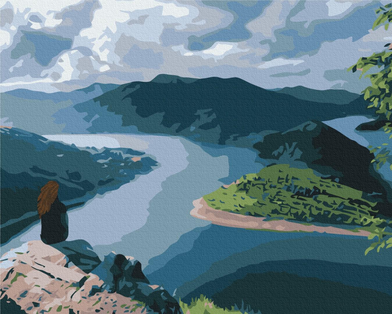 Картина за номерами Brushme Мандрівниця на краю світу 48x60 см (BS51756L) Картина за номерами Brushme Мандрівниця на краю світу 48x60 см (BS51756L)