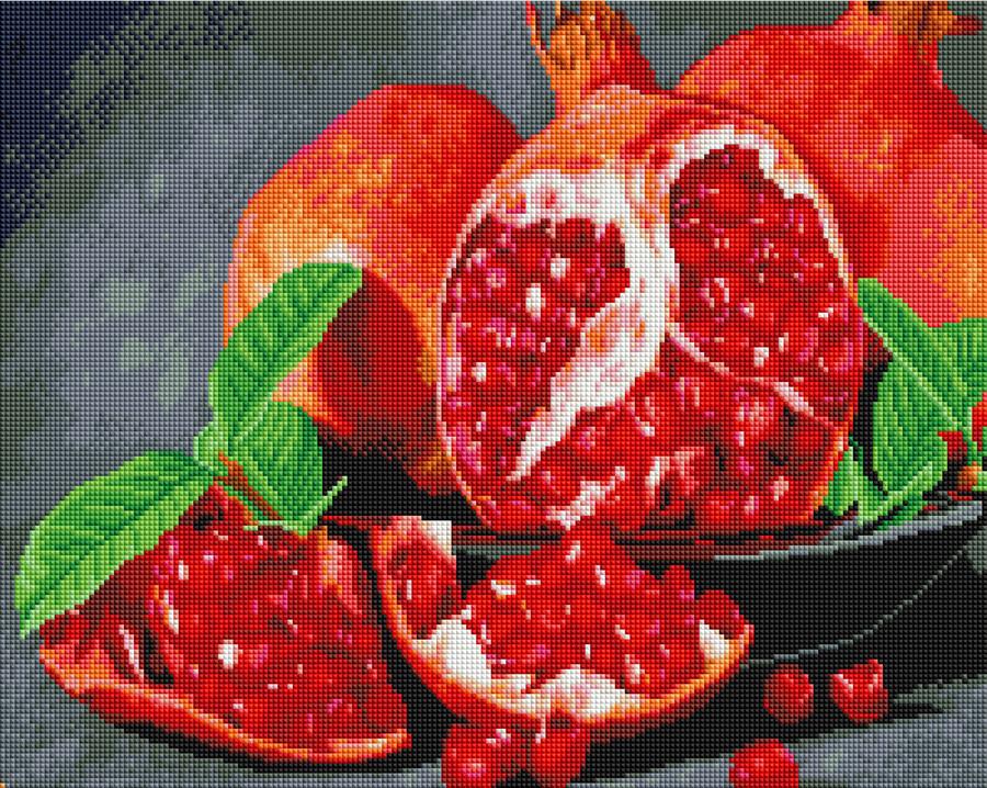 Алмазная мозаика на подрамнике Brushme Сочный гранат 40x50 см (GF5448)