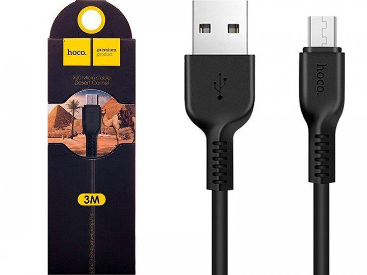 Кабель Hoco Micro usb X20 3 м (0718)