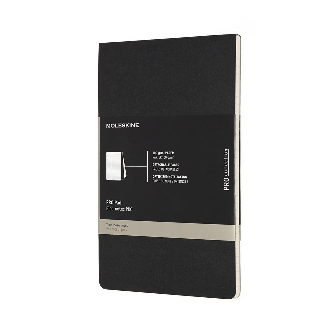 Блокнот Moleskine PRO Pad средний 13х21 см 96 страниц в линию черный (8058647620916)