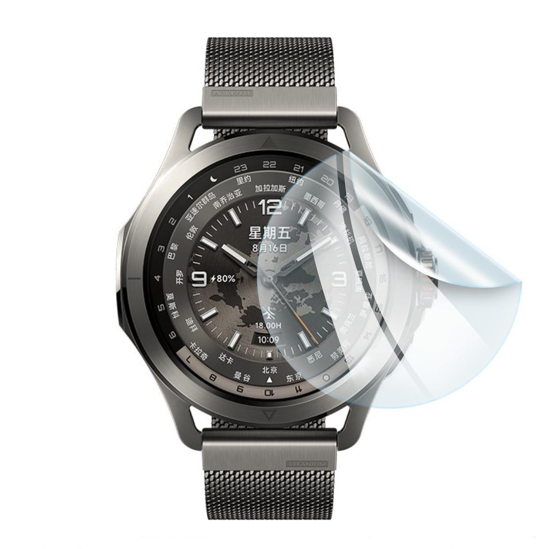 Защитная полиуретановая глянцевая пленка Medium Armor на экран часовXiaomi Watch S4 Sport (PF-M01SNG-003-011)