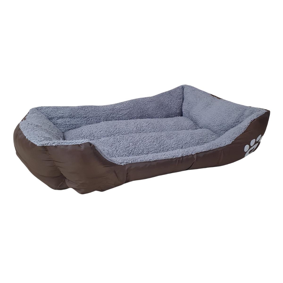 Лежанка для собак и кошек теплая мягкая с бортиками размер M 54x42 см Коричневый (A444-M-Brown)