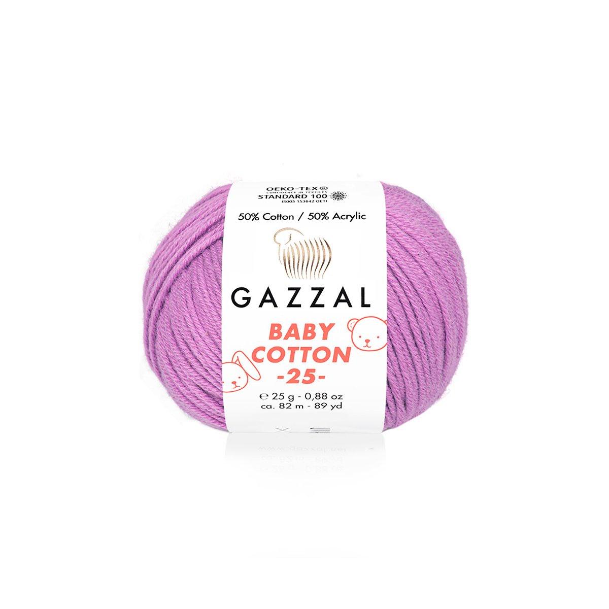 Пряжа Gazzal BabyCotton 25 колір 3414