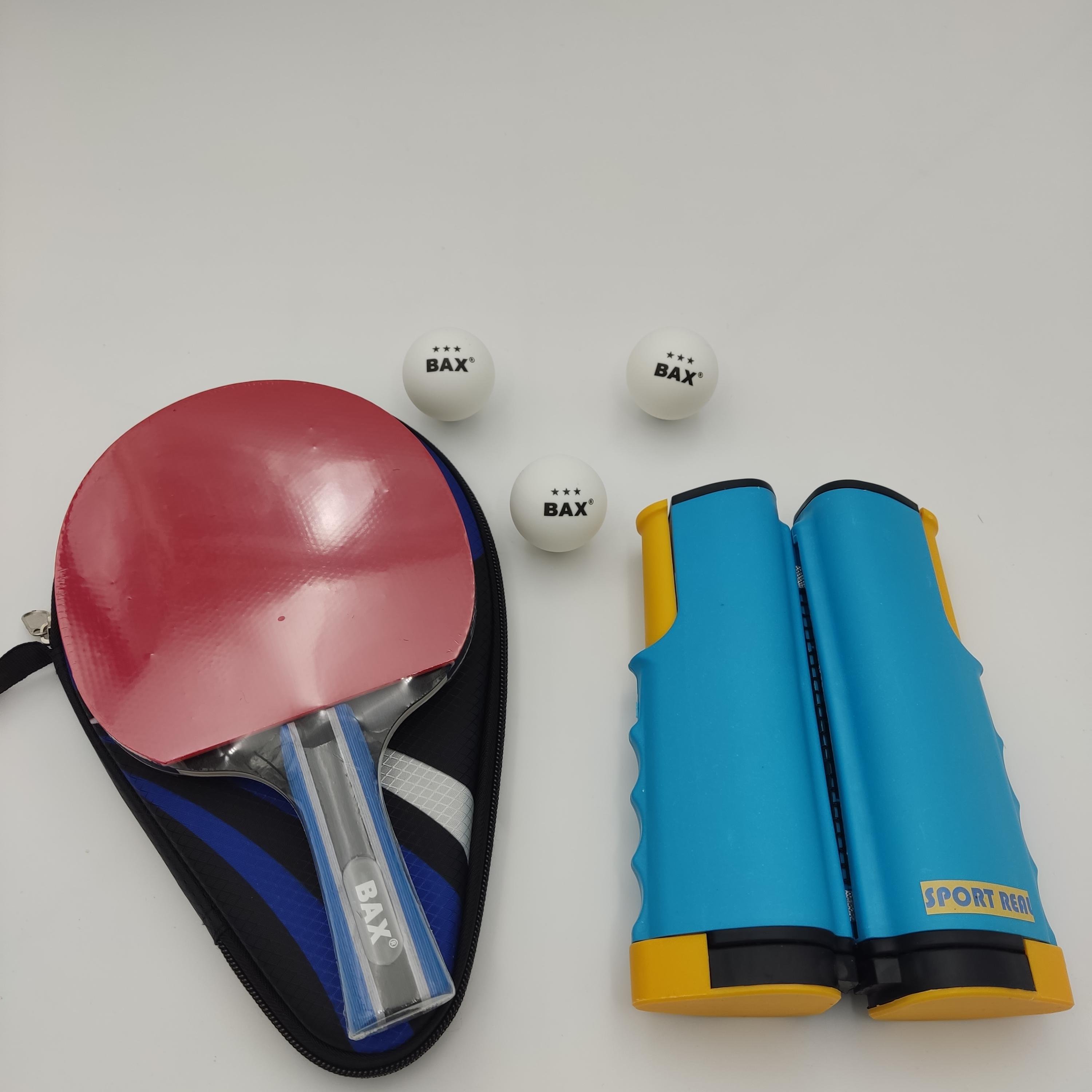 Ракетка для настільного тенісу Bax у чохлі з сіткою та м'ячиками 3 шт. (151311+151300+151312)