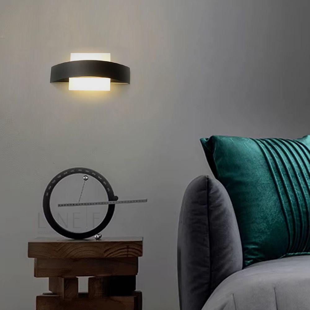 Бра с квадратным рассеивателем Черный (W205-250*130 BK)