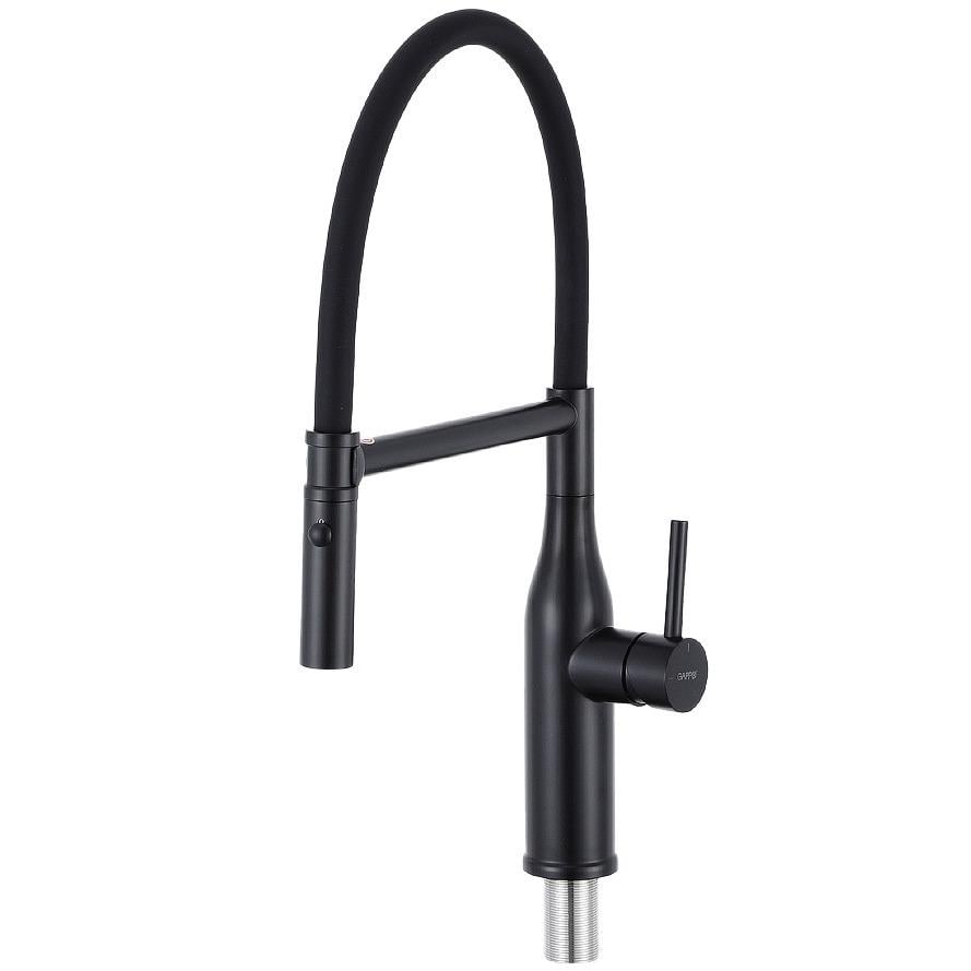 Смеситель для кухни Gappo G4098-26 с гибким изливом Черный (238550)