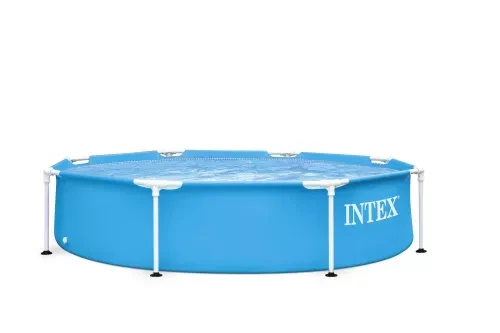 Бассейн каркасный круглый Intex Metal Frame с трехслойной ПВХ-чашей 244х51 см 1828 л Голубой