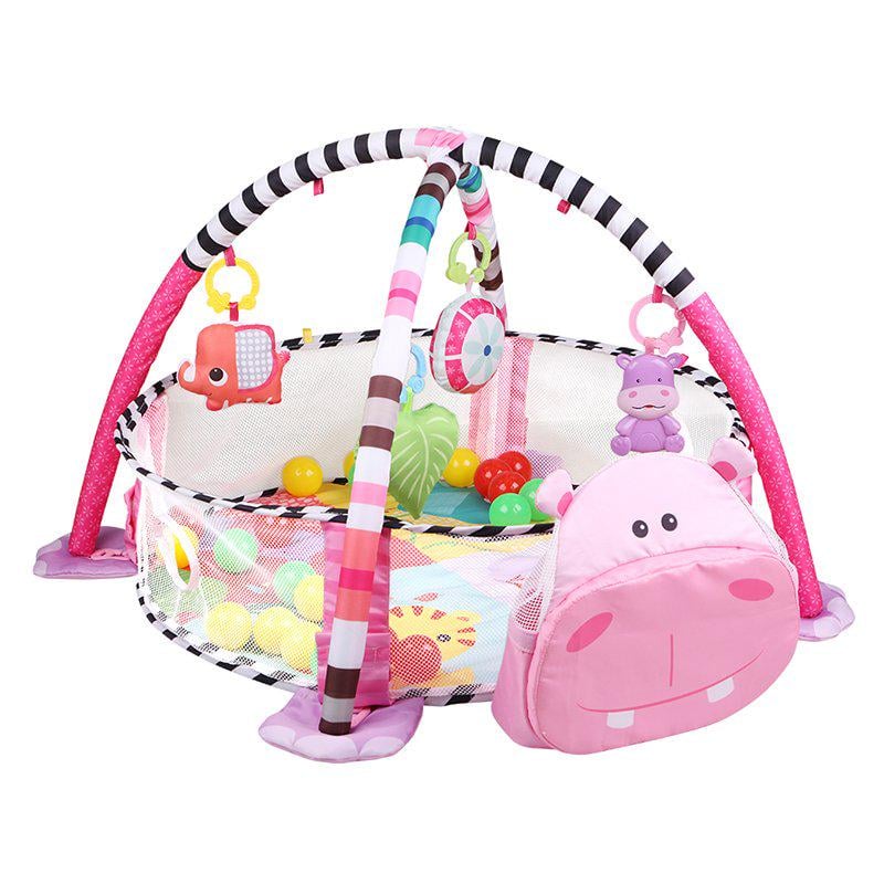 Развивающий коврик ULY Toys Бегемот с бортиками и музыкальной игрушкой