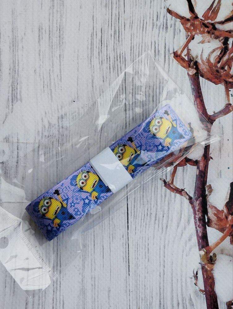 Стрічка декоративна репс Міньйони 2,5 см 5 м (13351871)