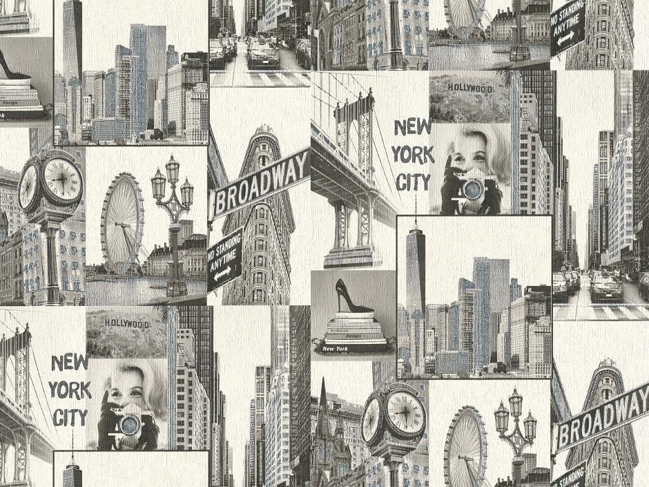 Обои виниловые горячего тиснения Слов'янські шпалери 2 под шелк на флизелиновой основе 1,06х10 м351-10 Бродвей (4824033283232)