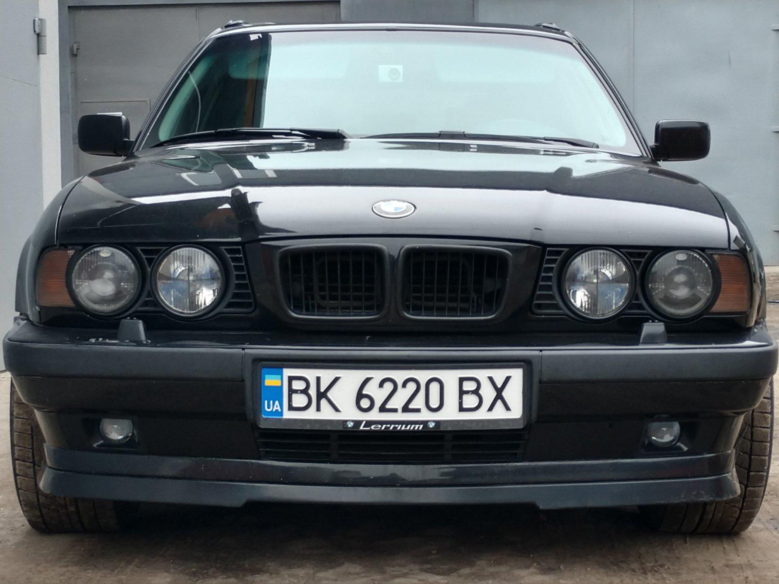 Губа нижняя на передний бампер стиль Риге для BMW E34 ABS пластик - фото 2