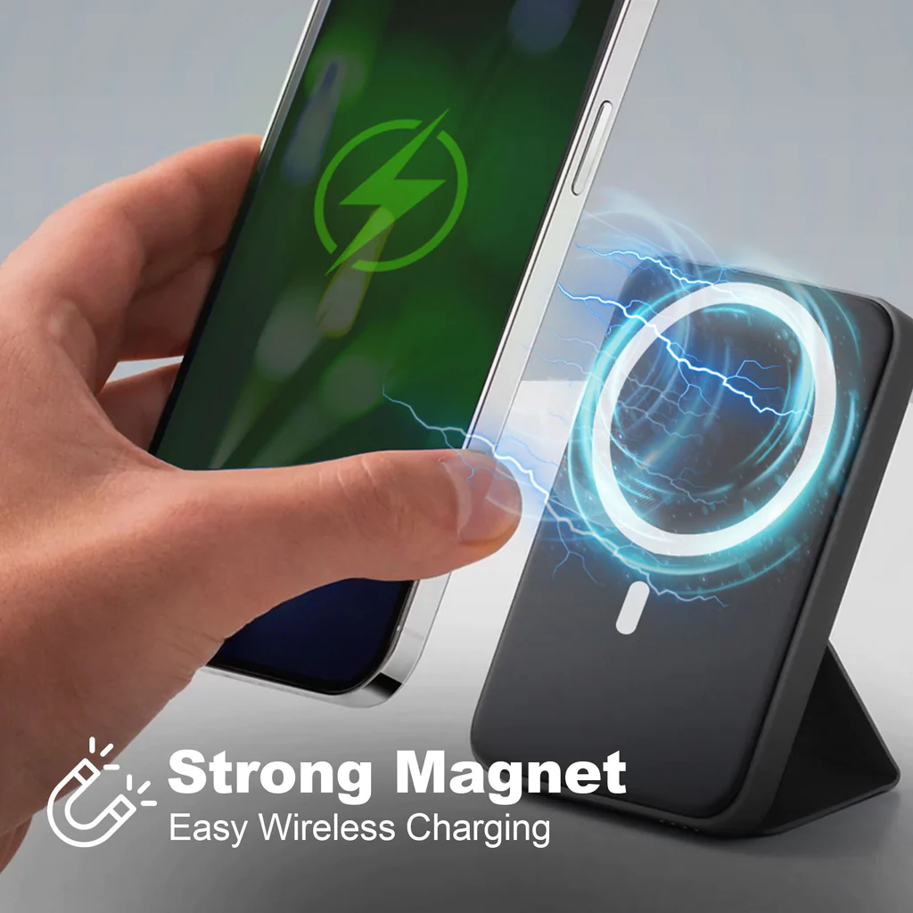 Повербанк MagSafe Tiso Wireless Charging 22,5W 10000 mAh Чорний (15348797) - фото 5