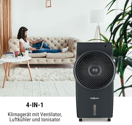 Охладитель воздуха OneConcept Kingcool 4в1 2340 м³/ч 95 Вт 8 л (10031342) - фото 3