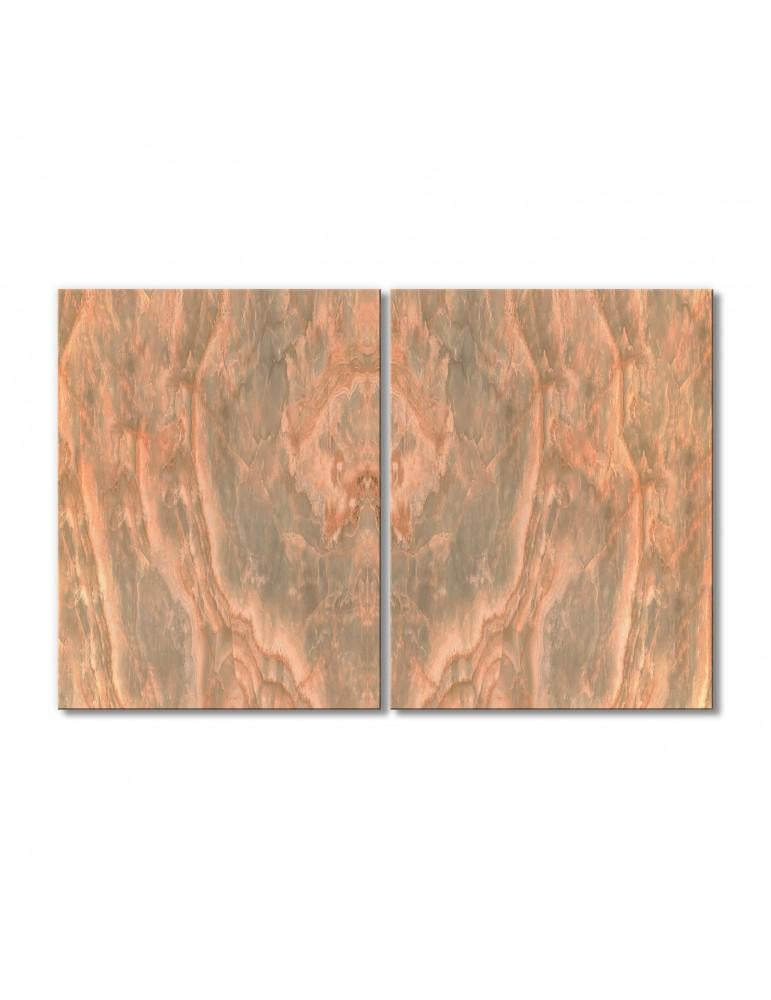 Картина модульная Симметрия камня коричневая 2 модуля 50x75 см