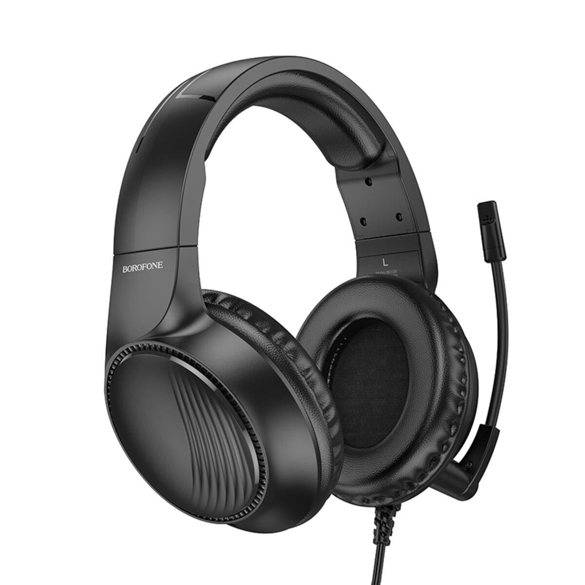Наушники проволочные игровые с микрофоном Borofone BO109 Bountiful gaming headphones 3,5 мм Black (6941991117077)