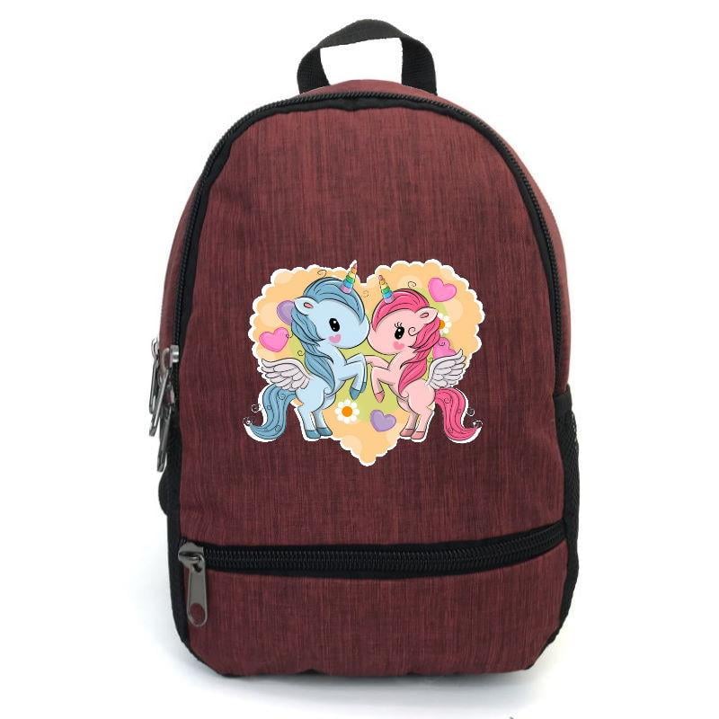 Школьный рюкзак детский Cappuccino Toys с принтом Unicorn EDN-0032 12,5 л Красный (1369989207)