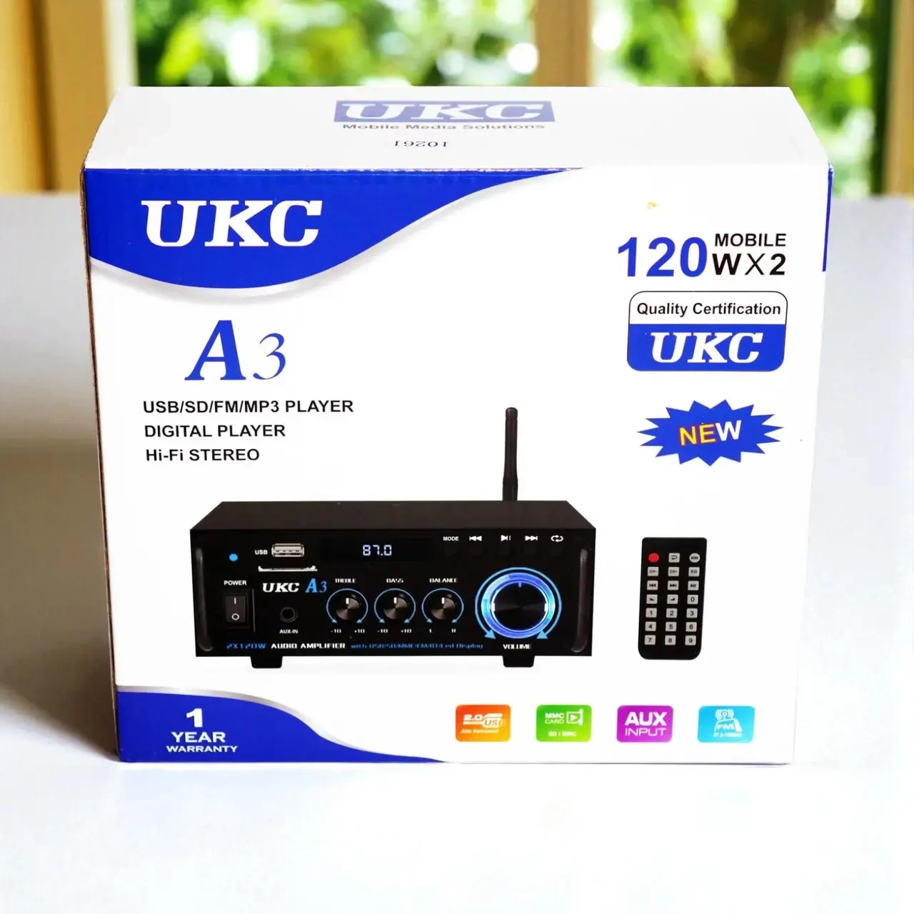 Підсилювач UKC A3 2x120 Вт з Bluetooth USB SD і FM радіо (10261) - фото 3
