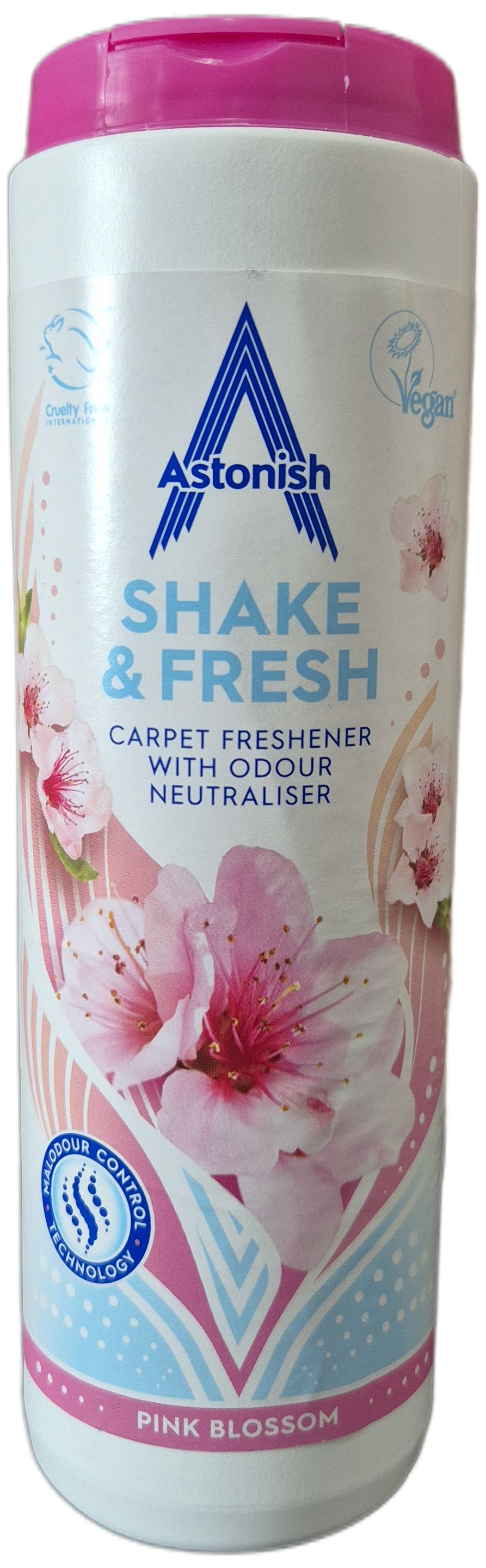 Освежитель ковров сухой Astonish Shake & Fresh с ароматом розовых цветов 350 г (32563911)