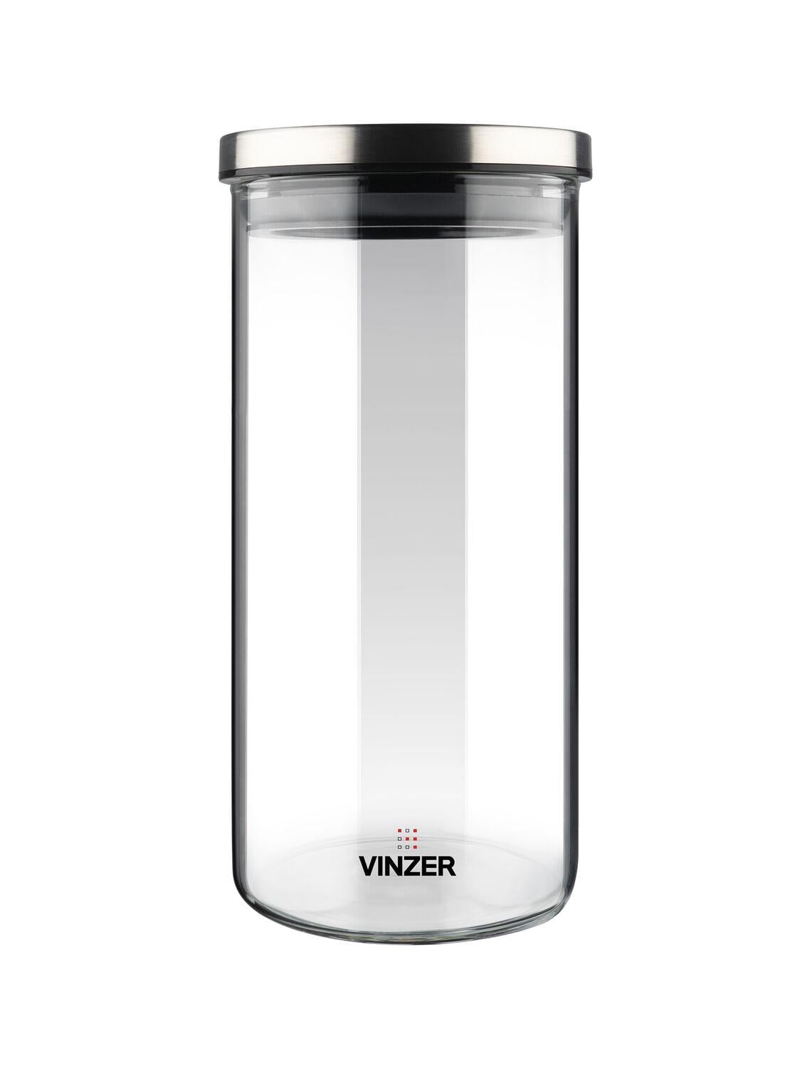 Контейнер для хранения продуктов питания стеклянный Vinzer 1,1 л 9,5x9,5x21,7 см. (50739)