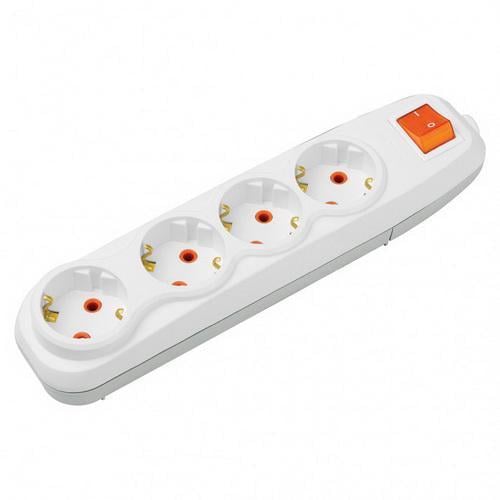 Колодка чотиримісна Nilson з заземленням та вимикачем (44131100)