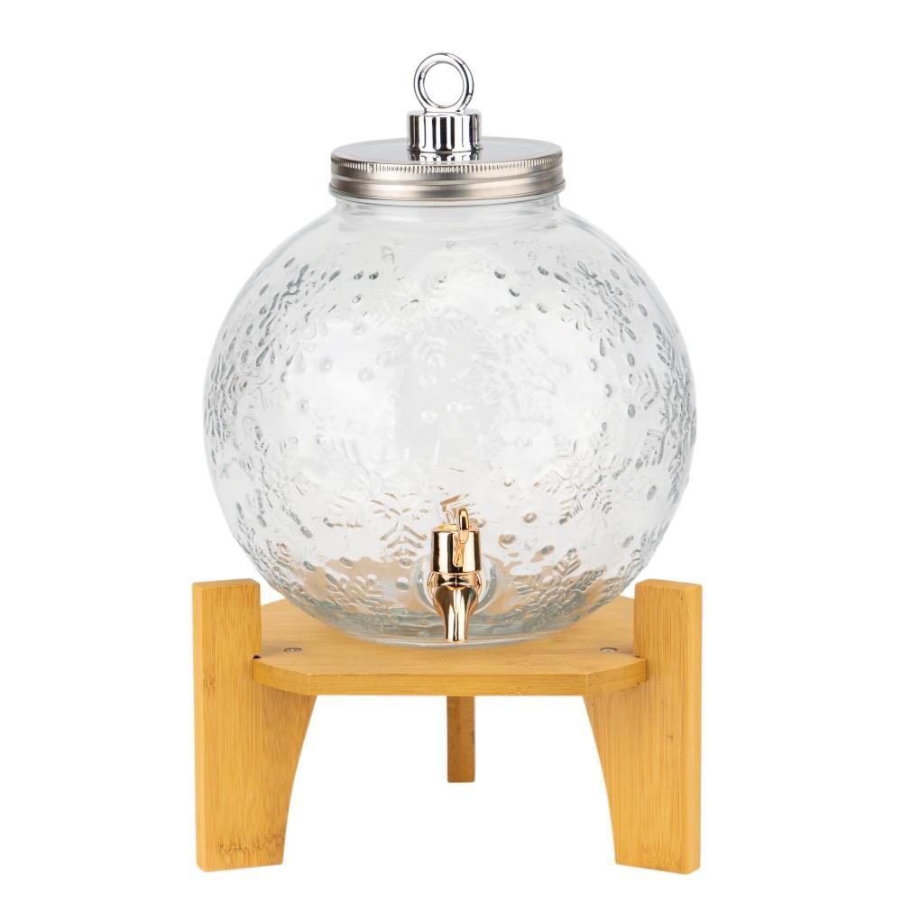 Диспенсер с краном на подставке Хрустальные снежинки 5,5 л (90239)