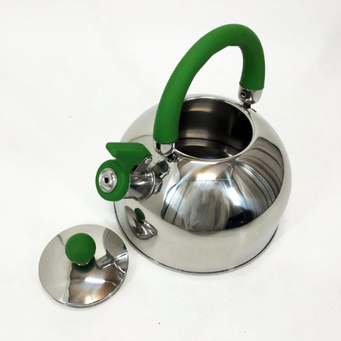 Чайник із свистком Unique UN-5302 нержавіюча сталь 2,5 л Зелений - фото 3