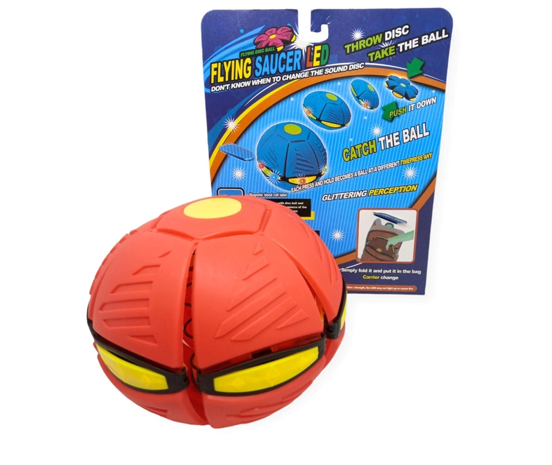 М'яч-тарілка фрісбі трансформер літаючий Червоний (Літаючий м'яч JYX9008) - фото 3 М'яч-тарілка фрісбі трансформер літаючий Червоний (Літаючий м'яч JYX9008) - фото 3