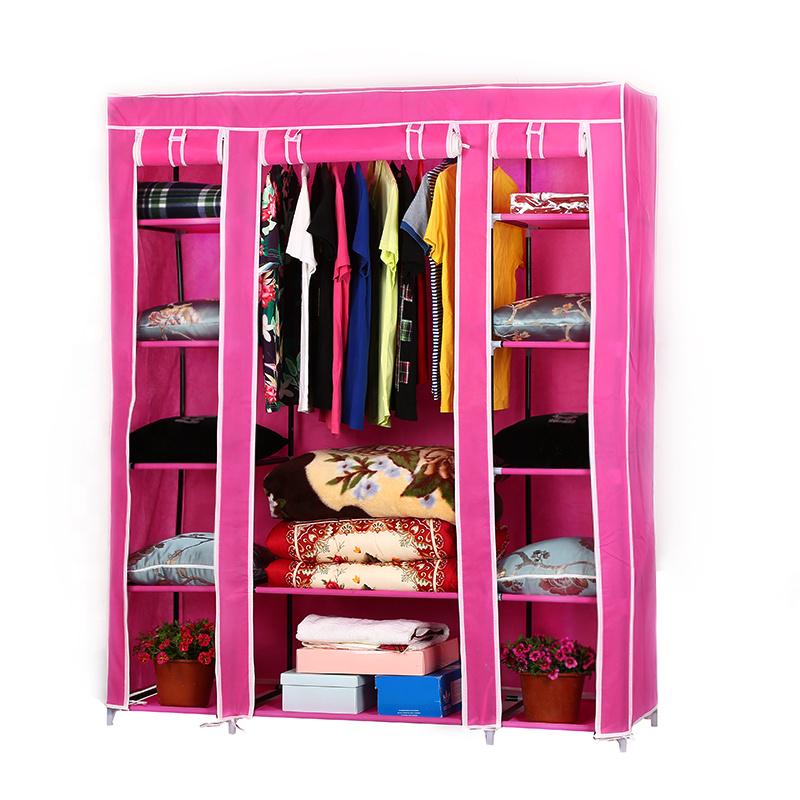 Тканинна шафа для одягу HCX Storage Wardrobe 68150 Рожевий