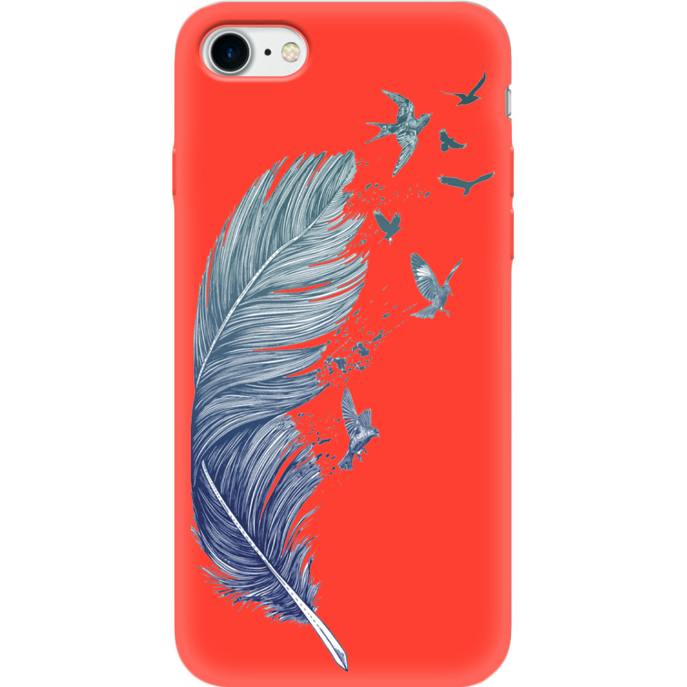 Чехол BoxFace Apple iPhone 7/8 SE  2020 Feather Красный силикон (26205-cc38-35445)