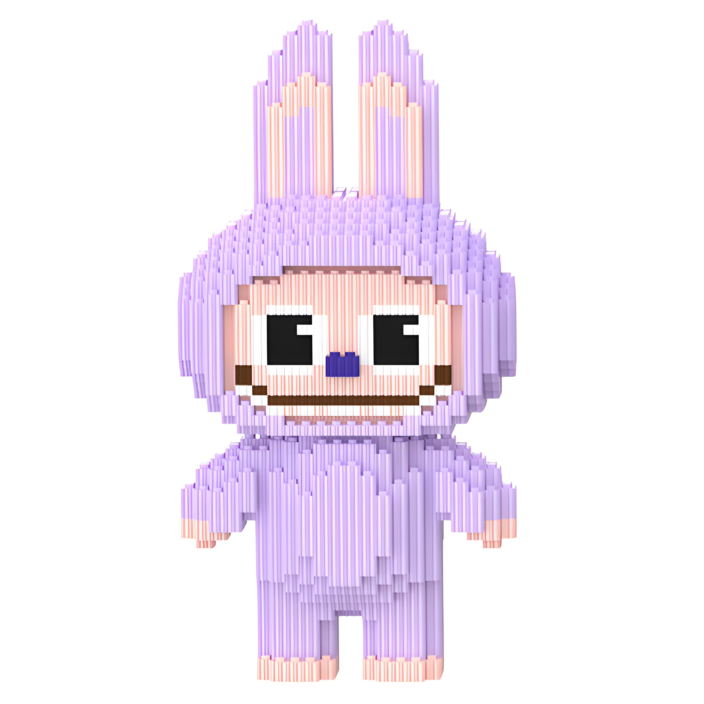 Конструктор Magic Blocks Зайчик Лабубу 3132 детали Сиреневый (9188)