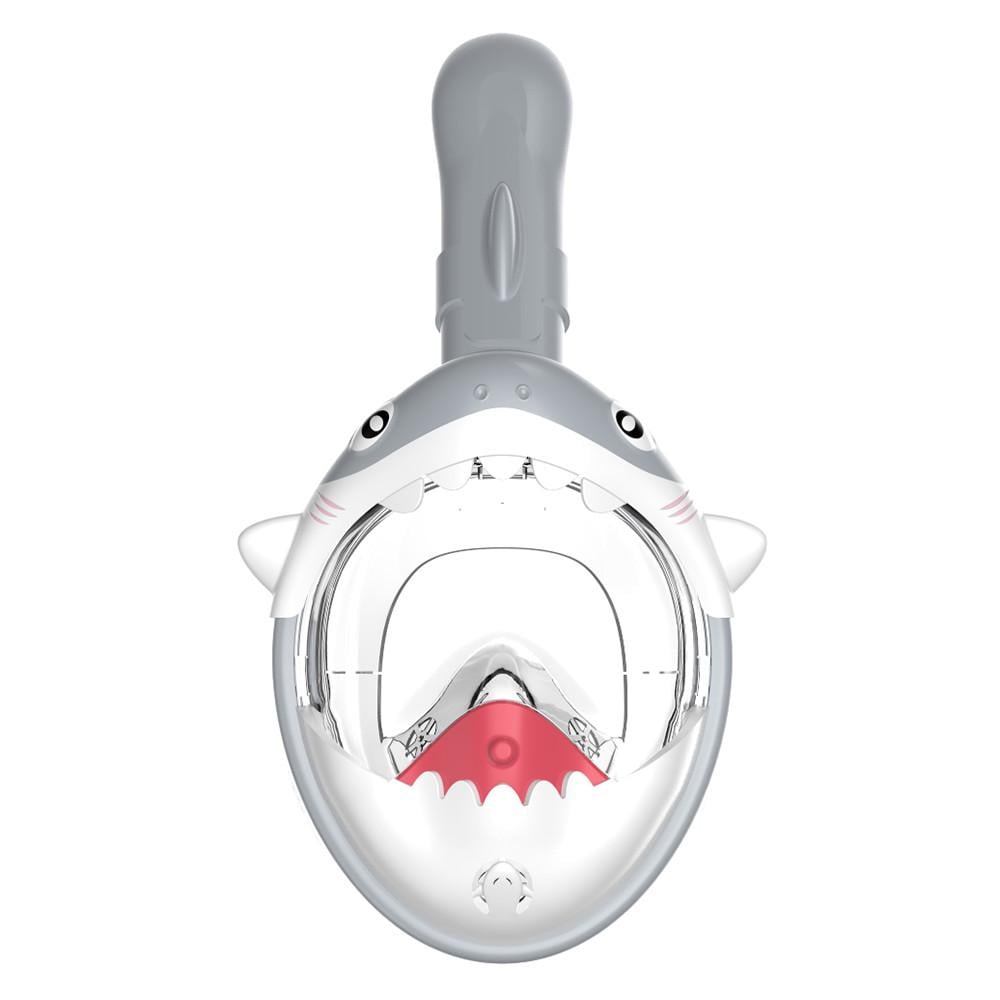 Детская маска для сноркелинга TheNice KF-3 Shark Design EasyBreath-III полнолицевая XS Серый (SUN5715)