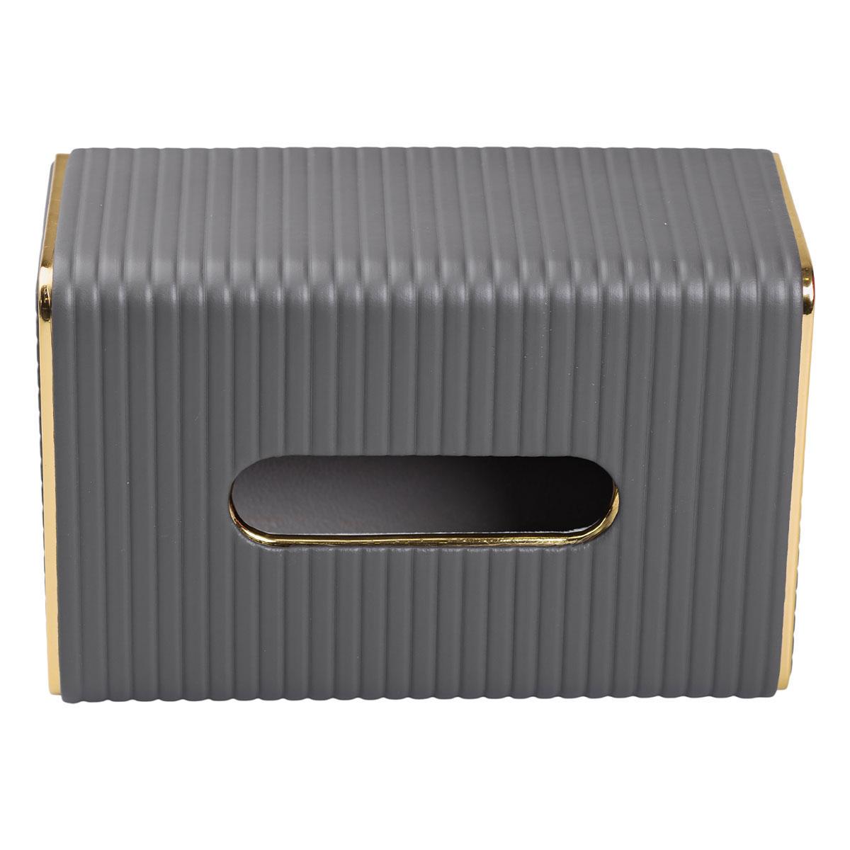 Серветниця з екошкіри прямокутна HP-3-203G 21,5х13х9 см Сірий (A-033503) - фото 4 Серветниця з екошкіри прямокутна HP-3-203G 21,5х13х9 см Сірий (A-033503) - фото 4