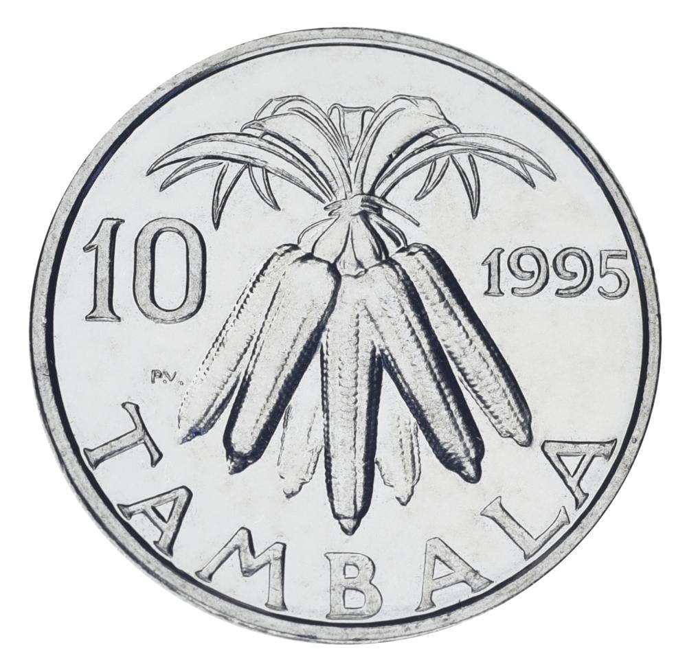 Коллекционная монета Малави 10 тамбал 1995 AU-UNC (М25660)