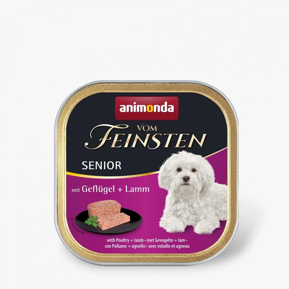 Корм влажный Vom Feinsten Senior with Poultry Lamb для пожилых собак с птицей и ягнятиной 150 г (AM-82623)