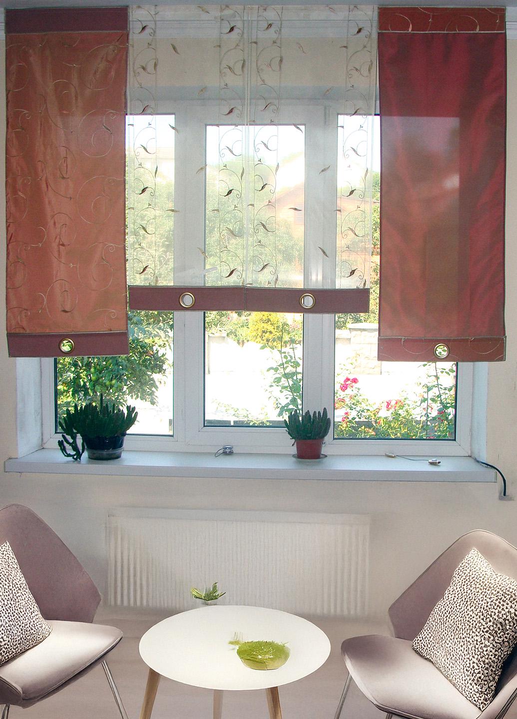 Комплект панельных занавесок Firanka Plants 4 шт. карниз 180 см Розовый с коралловым (23_6п) - фото 1 Комплект панельных занавесок Firanka Plants 4 шт. карниз 180 см Розовый с коралловым (23_6п) - фото 1