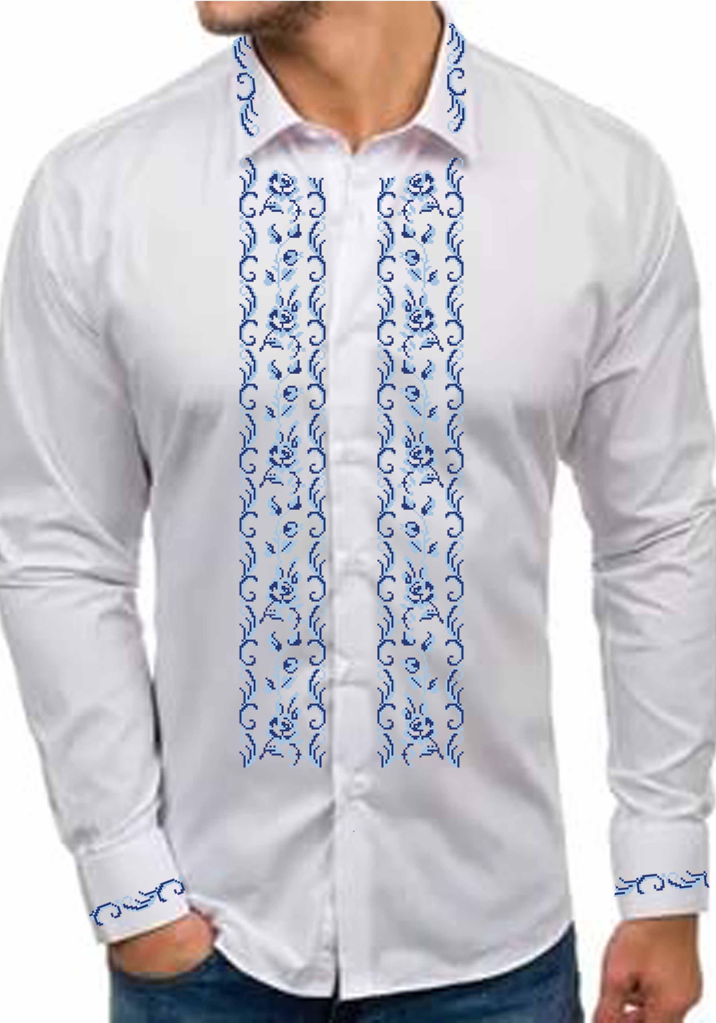 Заготовка для вишивки нитками або бісером сорочка СЧД-397 домоткане полотно