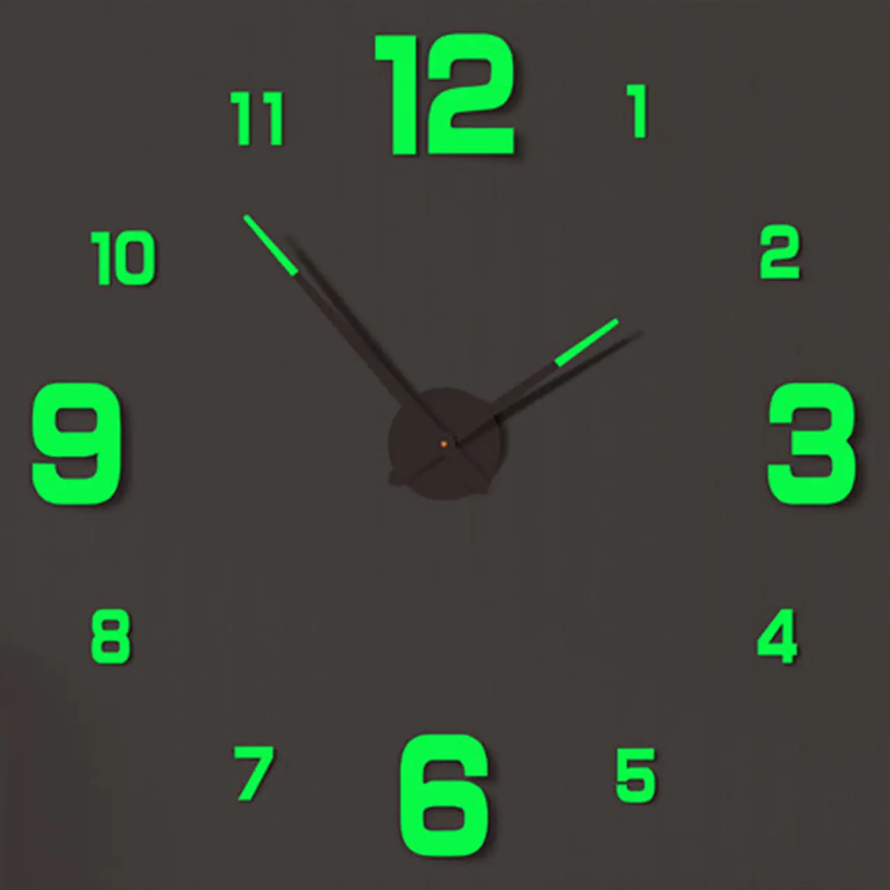 Годинник настінний DIY 3D Realm Mid люмінофор великий безкаркасний самоклеючий 70 см (101111L54) - фото 3