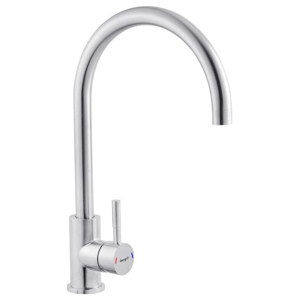 Смеситель для кухни IBERGRIF M22110 CV028491 однорычажный Сатин (148292)