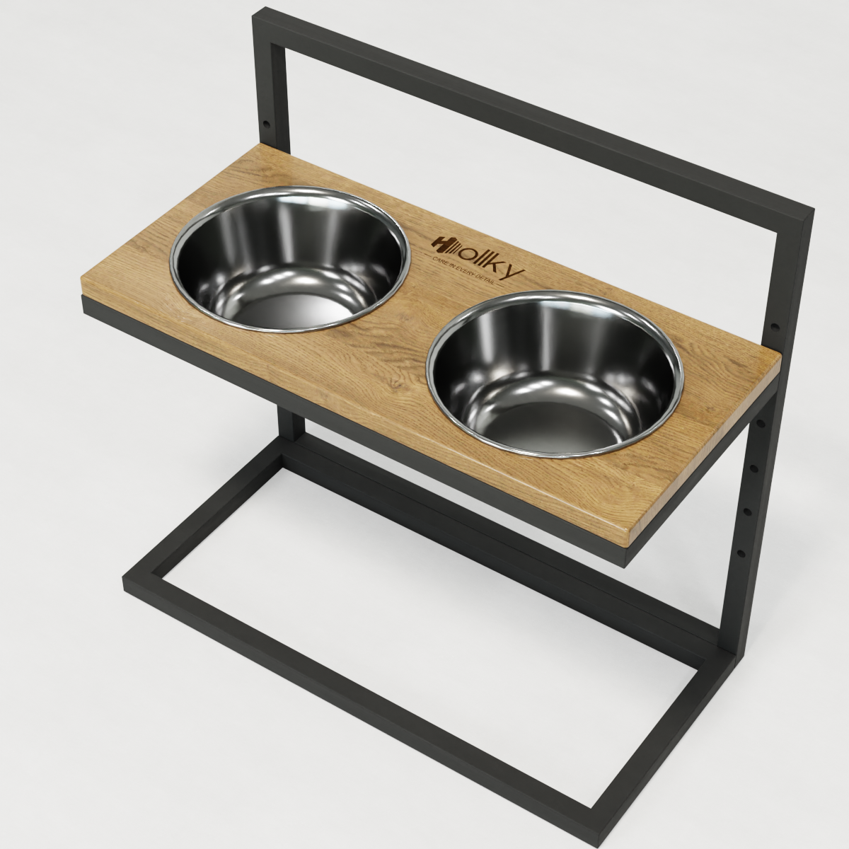 Миски на регулируемой подставке для больших собак Hollky Flex L 2х1,8 л (FL-502850-GRNT) - фото 5 Миски на регулируемой подставке для больших собак Hollky Flex L 2х1,8 л (FL-502850-GRNT) - фото 5