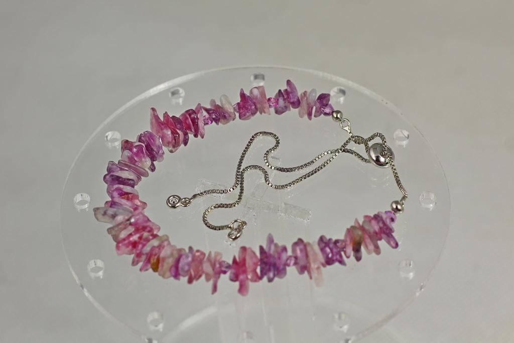 Браслет из турмалина крошка 17 см Серебристый (29512930) Браслет из турмалина крошка 17 см Серебристый (29512930)